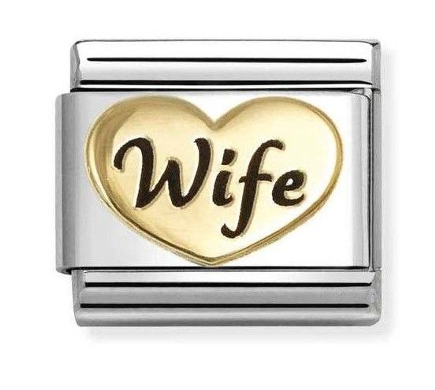 Zawieszka Nomination Composable Serce Wife – Żona – Złoto 18K  030285 82 💖.jpg